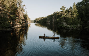 canoe engagement adventure mattawa river talon chutes north bay muskoka photographer